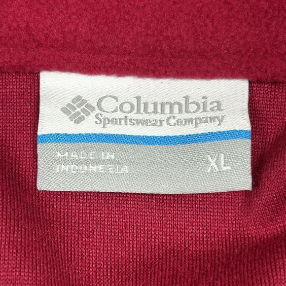 Columbia Arctic Air Jacket Women’s Extra Large Red Pink Fleece 1/4 Zip - Picture 7 of 10